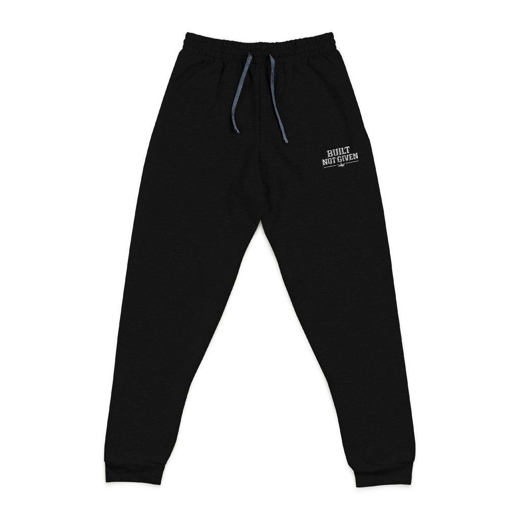 Built Not Given™ Signature Embroidered Joggers — Black