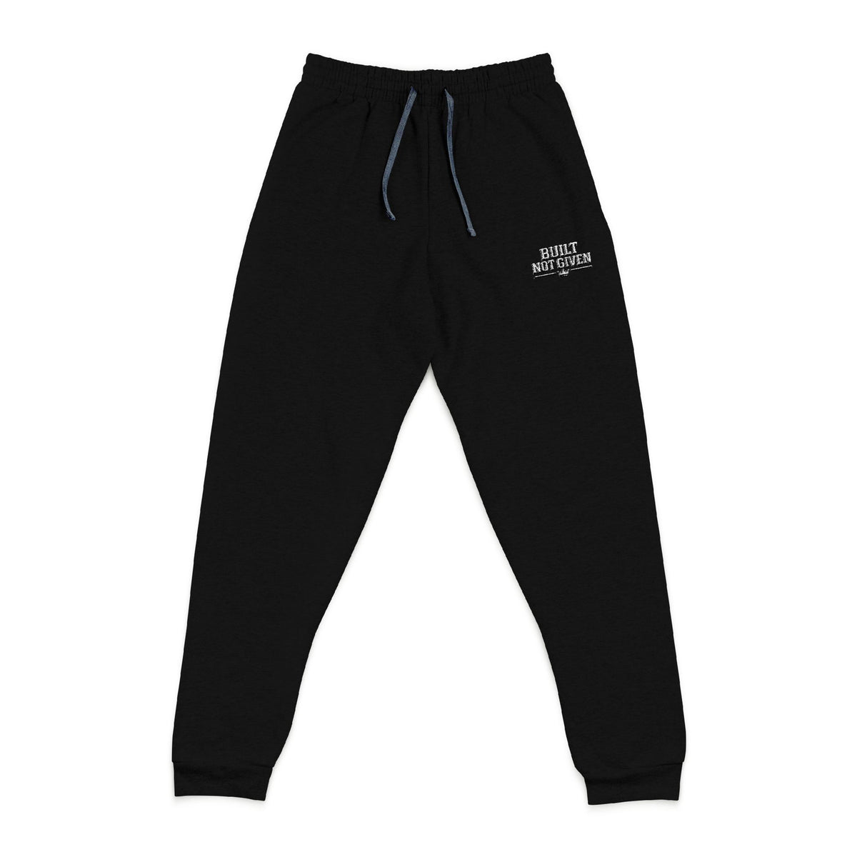 Built Not Given™ Signature Embroidered Joggers — Black